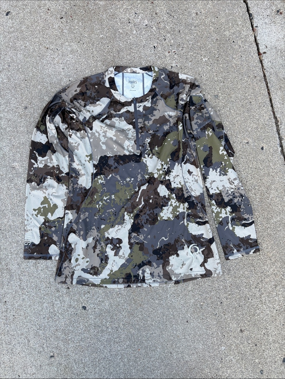 Women's Long-Sleeve Camo Performance Tee - Olive/Gray